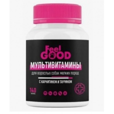 Мультивитамины FeelGOOD с карнитином и таурином для взрослых собак мелких пород, 140 таб.