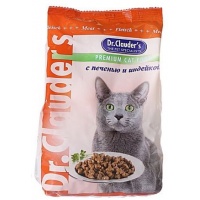 Dr. Cluader's cухой корм с ПЕЧЕНЬЮ И ИНДЕЙКОЙ для кошек, 400 г