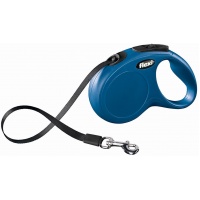 FLEXI New Classic S Tape 5 m Поводок-рулетка, лента, синий, до 15 кг