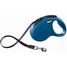 FLEXI New Classic S Tape 5 m Поводок-рулетка, лента, синий, до 15 кг