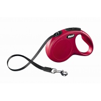 FLEXI New Classic S Tape 5 m Поводок-рулетка, лента, красный, до 15 кг