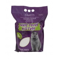 Наполнитель для кошачьих туалетов "Чистый котик" впитывающий минеральный 5 л.