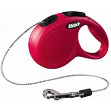 FLEXI New Classic XS Cord 3 m Поводок-рулетка, трос, красный, до 8 кг