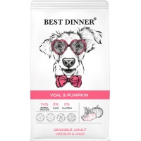 Best Dinner Sensible Medium&Maxi сухой корм для собак ср. и кр. пород Телятина и тыква