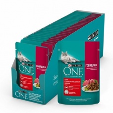 Purina One консервы для кошек говядина морковь