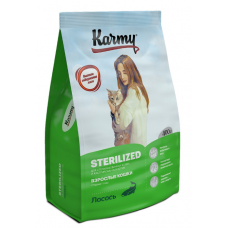 Karmy Sterilized сухой корм для стерилизованных кошек и кастрированных котов с лососем